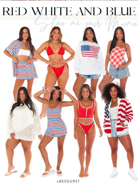 Memorial Day weekend outfits! Memorial Day looks from Show Me Your Mumu, Red White and Blue outfits, patriotic outfits, red swimsuit, swimsuit coverup, romper

#LTKSwim #LTKStyleTip #LTKSeasonal