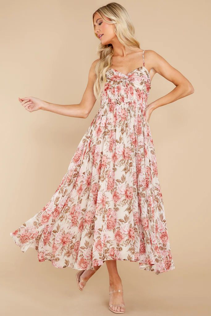 Darling Discovery Pink Floral Print Maxi Dress | Red Dress 