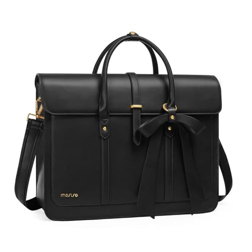 MOSISO Laptop Bag for Women, 15-15.6 inch PU Leather Laptop Shoulder Bags Convertible Backpack, 1... | Amazon (US)