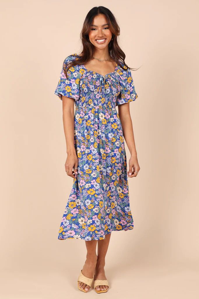 Tuilly Midi Dress - Blue Floral | Petal & Pup (US)