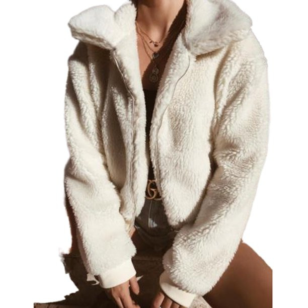 Women’s Winter Suit Jacket, Solid Color Cardigan Long Sleeve Folded Collar Coat | Walmart (US)