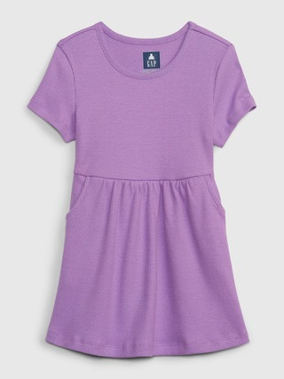 Toddler 100% Organic Cotton Mix and Match Rib Skater Dress | Gap (CA)