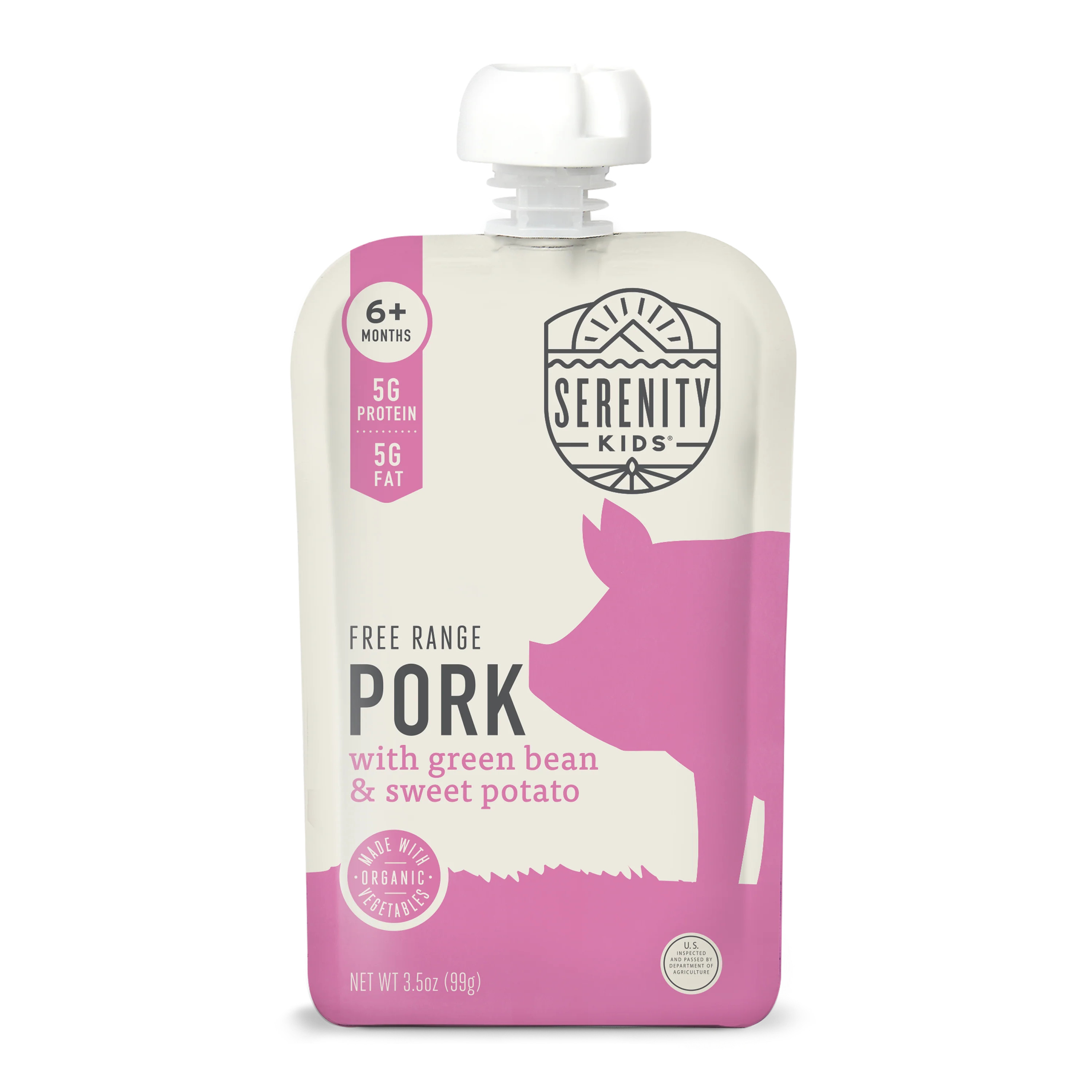 Pork with Sweet Potato & Green Bean Baby Food | Serenity Kids | Serenity Kids