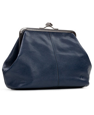 Sofia Small Leather Kisslock Frame Clutch | Macy's
