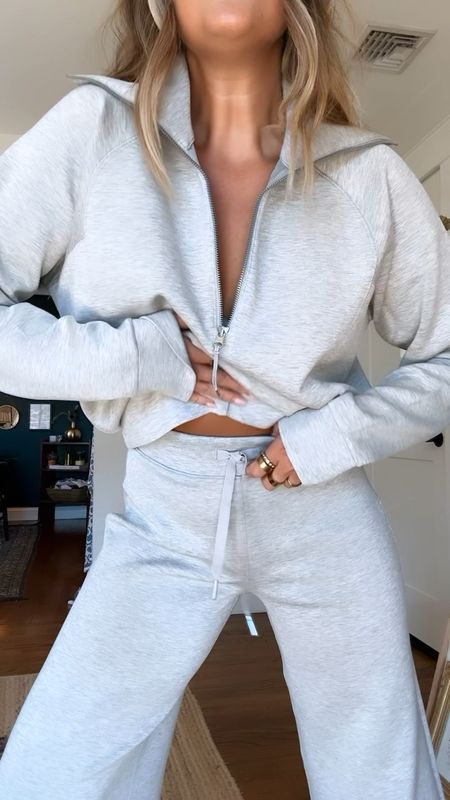 light grey heather or oatmeal heather?! This @spanx AirEssentials set came at the perfect time for me! I've been craving some spring loungewear -- if you can get one thing from @spanx it has to be anything from the AirEssentials Collection - the fabric + fit is insane! Highly recommend it - fits TTS! Linking everything in my bio - just click shop my looks. Code CAITLYNXSPANX for 10% off + free shipping #spanxpartner 