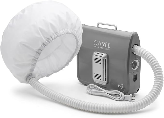 Soft Bonnet Hair Dryer – Portable Hair Dryer with Hood and Adjustable Cap for Curly Hair, Quiet... | Amazon (US)