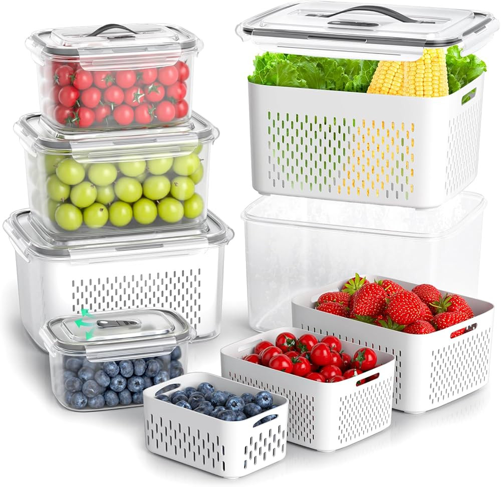 Fruit Storage Containers for Fridge - 5 Size Food Storage Containers for Refrigerator Organizers ... | Amazon (CA)