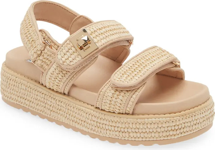 Steve Madden Bigmona Raffia Slingback Platform Sandal (Women) | Nordstrom | Nordstrom