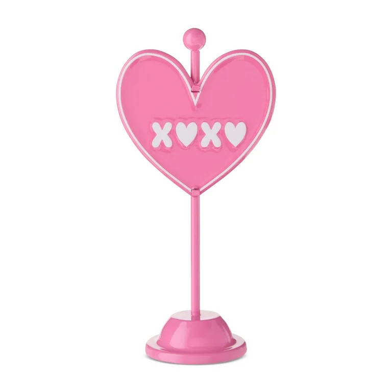 Metal XOXO Heart Tabletop Sign, Pink, 7", Valentine's Day by Way To Celebrate | Walmart (US)