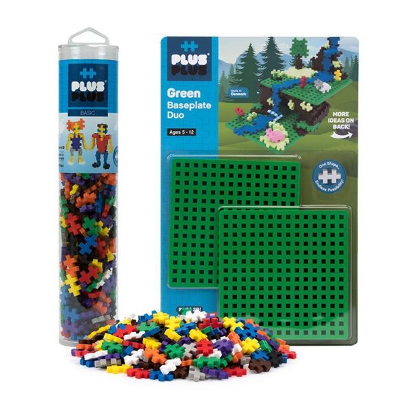 Plus-Plus 240 Piece Basic Color Tube Set & Baseplate Duo - Building STEM Toy | Target