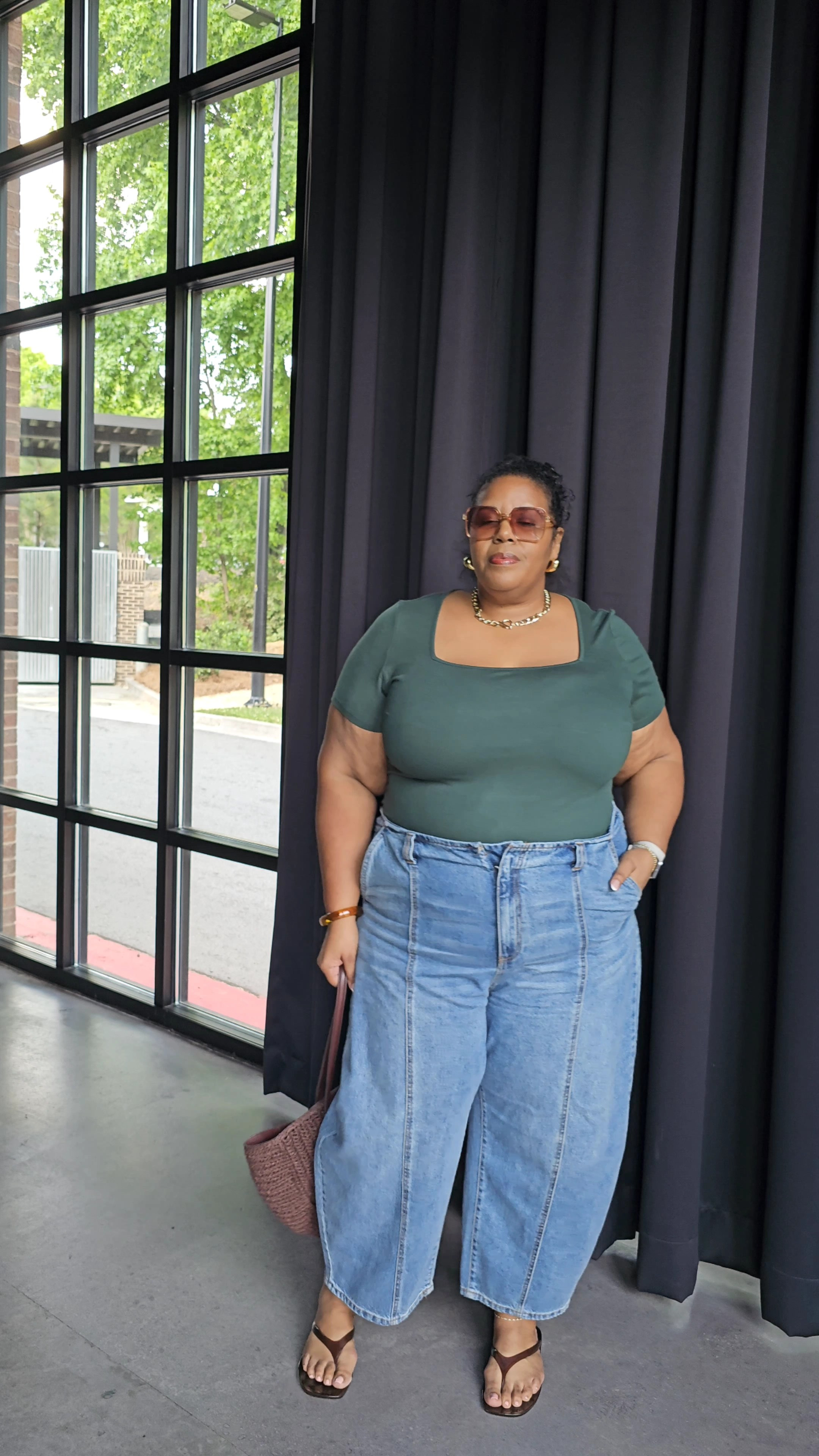 Hi Dolls! @foreyond_fashion Has the basics...that don't have to be basic! This Green Square neckline Bodysuit features: ♡ Contemporary Cut/style♡ True to size♡ Quality, soft fabric. Check out this cute, square neckline Bodysuit that will take you will be able to use year round!Link In Bio!#plussizefashion #PlusSizeTops#Plussizebodysuit#curvystyle#Atlantastyleblogger

#LTKPlusSize #LTKOver40 #LTKTall