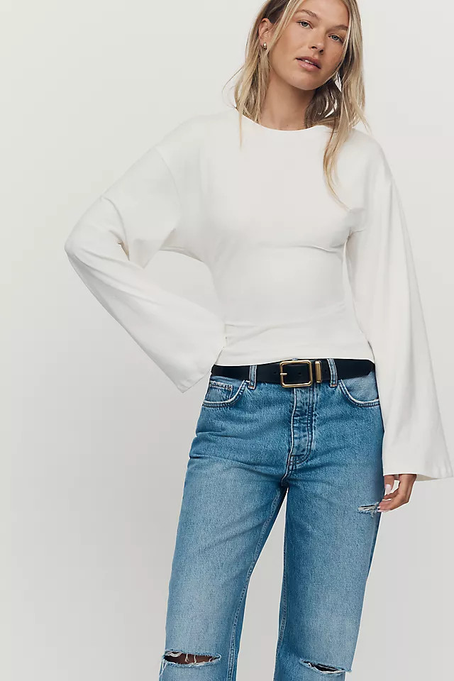 Waisted Long-Sleeve Top | Anthropologie (US)