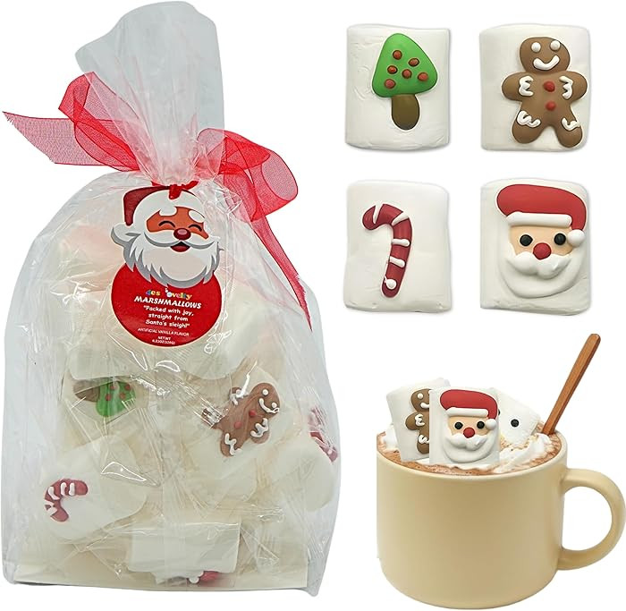 4E's Novelty Christmas Decorated Marshmallow Large Individually Wrapped 16 Pcs - Large Christmas ... | Amazon (US)
