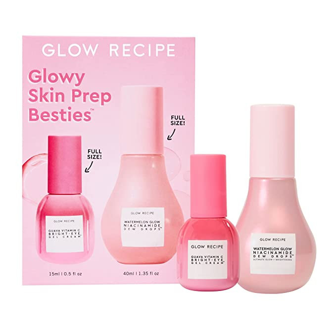 Glow Recipe - Glowy Skin Prep Besties - Watermelon Niacinamide Dew Drops (40ml) + Guava Vitamin C... | Amazon (US)