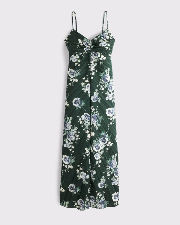 The A&F Giselle Sunburst Pleated Maxi Dress | Abercrombie & Fitch (US)