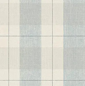 NextWall Lenox Hill Plaid Peel and Stick Wallpaper (Blue & Beige) | Amazon (US)