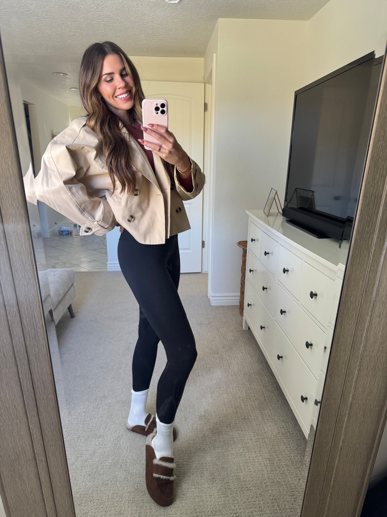 I am loving the short trench trend!  so easy to throw over an outfit and make it cute!

#LTKSeasonal #LTKFindsUnder100 #LTKStyleTip