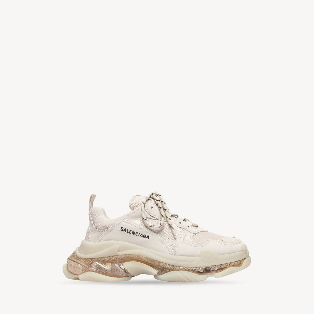 Triple S Sneaker Clear Sole in off white double foam and mesh | Balenciaga