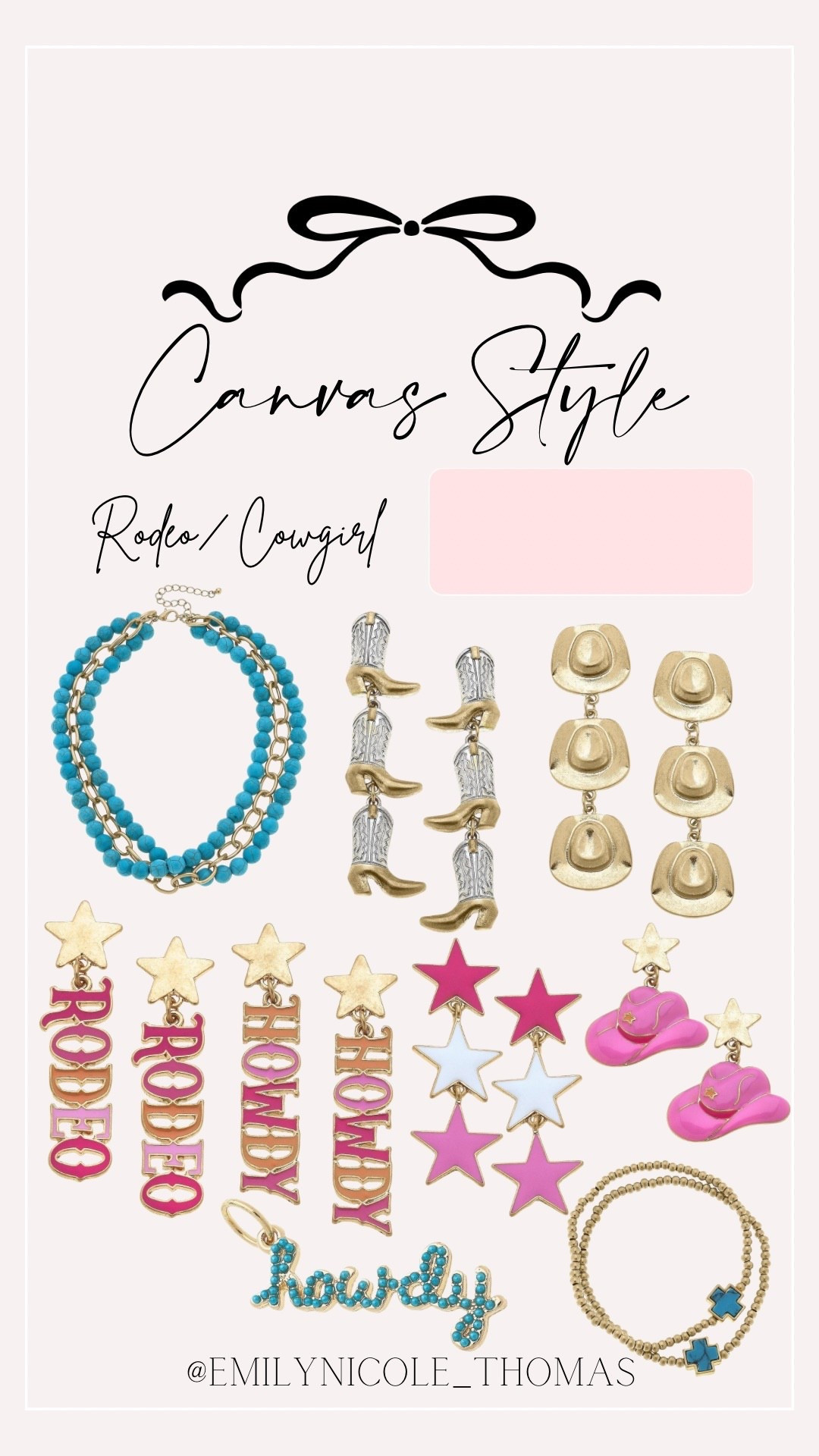 Rodeo & Cowgirl Accessories 🤠

Canvas Style, rodeo, rodeo queen, rodeo girl, rodeo accessories, western accessories, western jewelry, cowgirl accessories, cowgirl jewelry, boot earrings, cowboy hat earrings, necklaces, & bracelets m

#LTKFindsUnder100 #LTKStyleTip