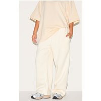 Petite Cream Oversized Wide Leg Sweatpants | PrettyLittleThing US