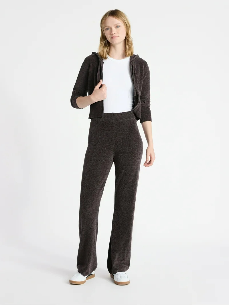 No Boundaries Chenille Zip-Up Hoodie, Women's | Walmart (US)