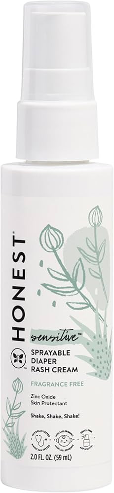 The Honest Company Baby Diaper Rash Cream Spray | Moisturizing + Calming Zinc Oxide | Hypoallerge... | Amazon (US)