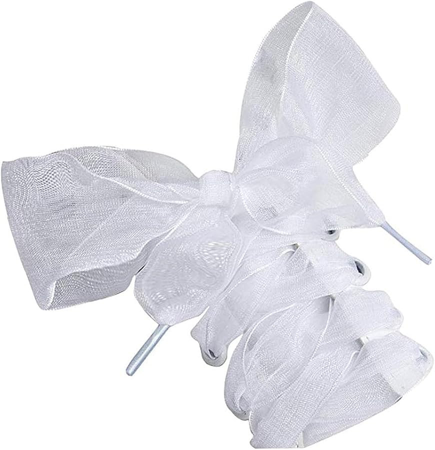 MarJunSep Satin Ribbon Shoe Laces for Sneakers, Flat Lace Shoelaces for Women Girls Shoestrings 4... | Amazon (US)