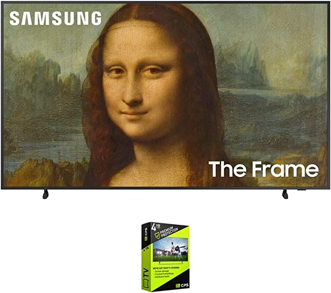SAMSUNG QN55LS03BA 55 inch The Frame QLED 4K UHD Quantum HDR Smart TV 2022 Bundle with Premium 4 ... | Amazon (US)
