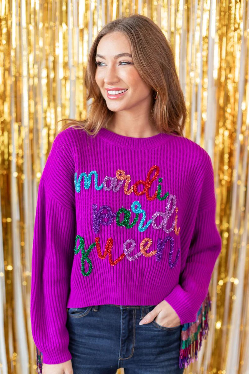"Mardi Pardi Queen" Sweater | Avara