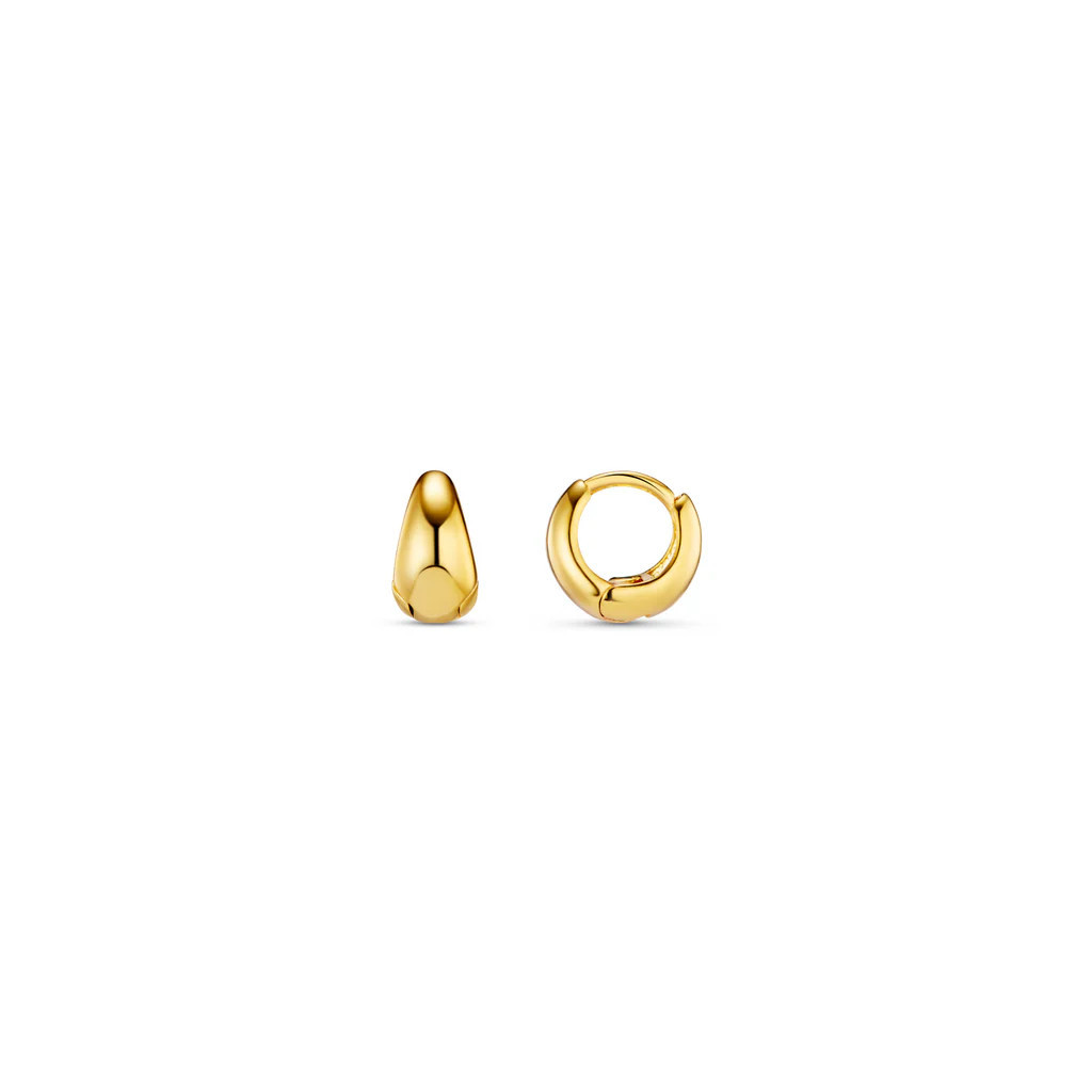 Tiny Tapered Micro Hoop Earrings - Gold | Orelia
