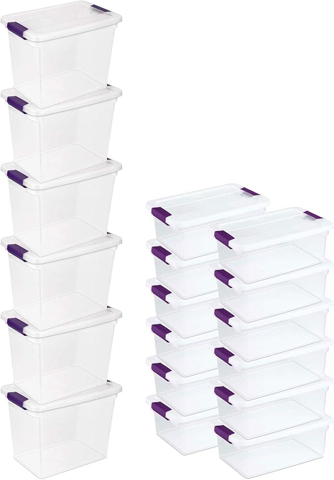Sterilite 27-Quart Storage Container (6 Pack) + 15-Quart Latch Tote (12 Pack) | Amazon (US)