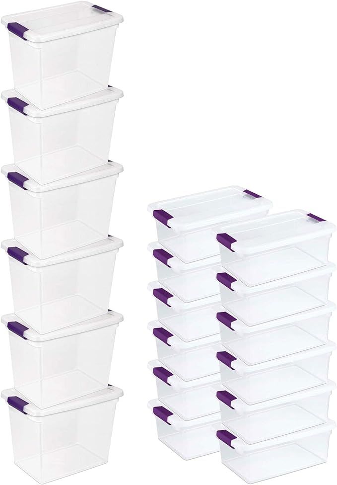Sterilite 27-Quart Storage Container (6 Pack) + 15-Quart Latch Tote (12 Pack) | Amazon (US)