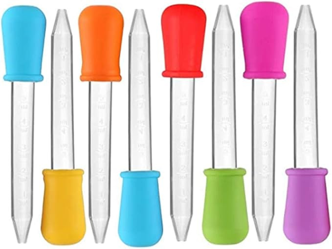 5ml Liquid Droppers Medicine Silicone and Plastic Pipettes Eye Dropper with Bulb Tip for Kids Can... | Amazon (US)