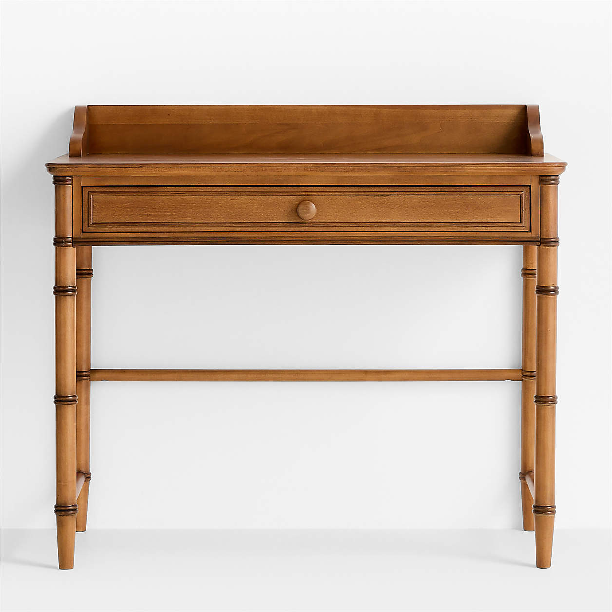 Crosby Antique Amber Wood Kids Desk with Drawer by Sharland England | Crate & Kids | Crate & Barrel