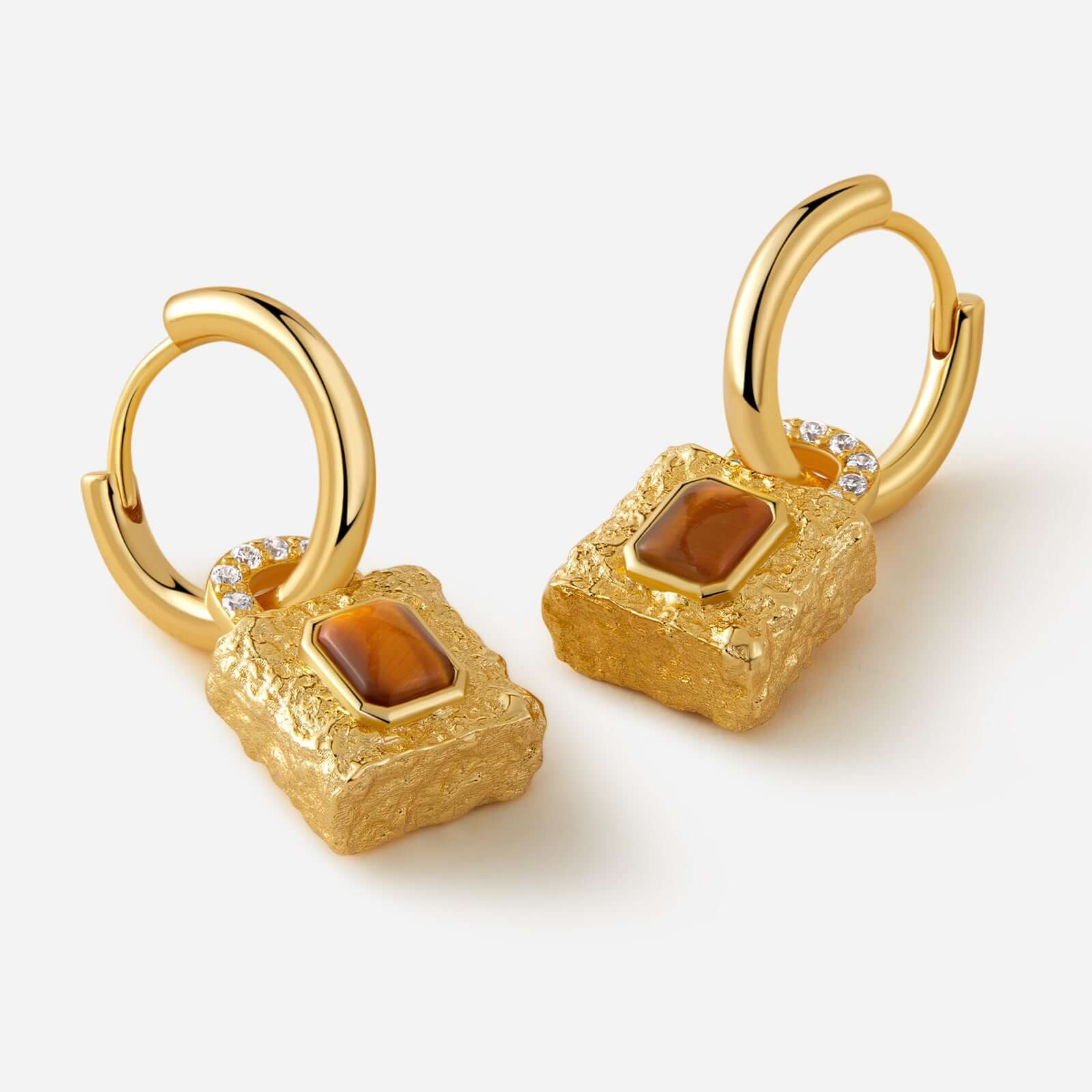 Tiger Eye Stone Earrings | SUIHE Jewelry | Suihe Jewelry