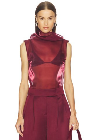 Camila Coelho Ruvina Top in Oxblood from Revolve.com | Revolve Clothing (Global)