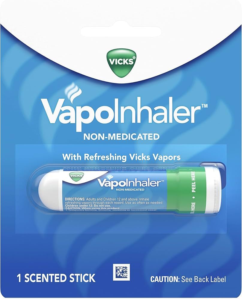 Vicks VapoInhaler, Portable Nasal Inhaler, Non-Medicated, Soothing Vapors, Menthol Scent, 1 Count | Amazon (US)