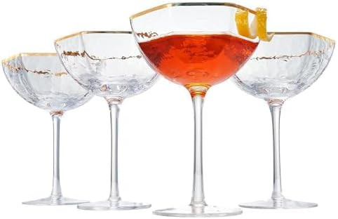 Khen Octagon Shaped Coupe Glasses | Amazon (US)