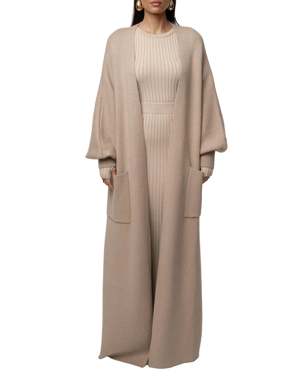 Jluxlabel Women's Soft Embrace Cardigan - Beige | Macy's