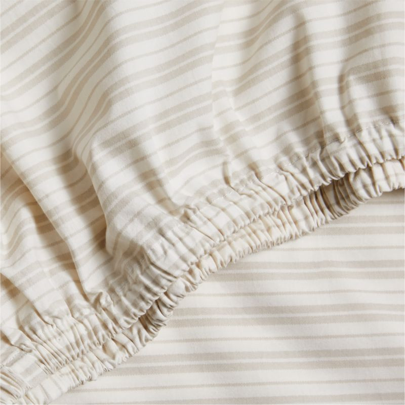 Frenchie Natural Taupe Organic Cotton Baby Crib Fitted Sheet by Leanne Ford + Reviews | Crate & K... | Crate & Barrel