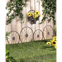 Wagon Wheel Fence Or Planter | Rustic Barnyard Look For Your Outdoor Space Garden Yard Wall Hanging | Etsy (US)