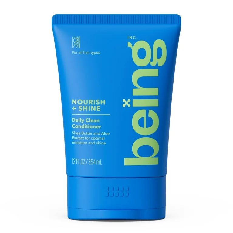 being NOURISH + SHINE Daily Clean Conditioner with Shea Butter and Aloe Extract, 12 fl oz | Walmart (US)