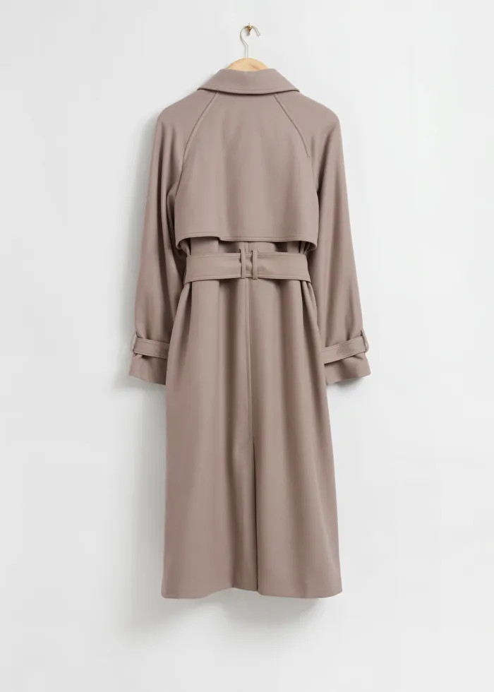 Relaxed Wool Belted Trench Coat | & Other Stories US