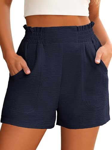 ANRABESS Shorts for Women-Elastic High Waisted Wide Leg ,Summer Casual Wear for Beach,Vacation,Tr... | Amazon (US)