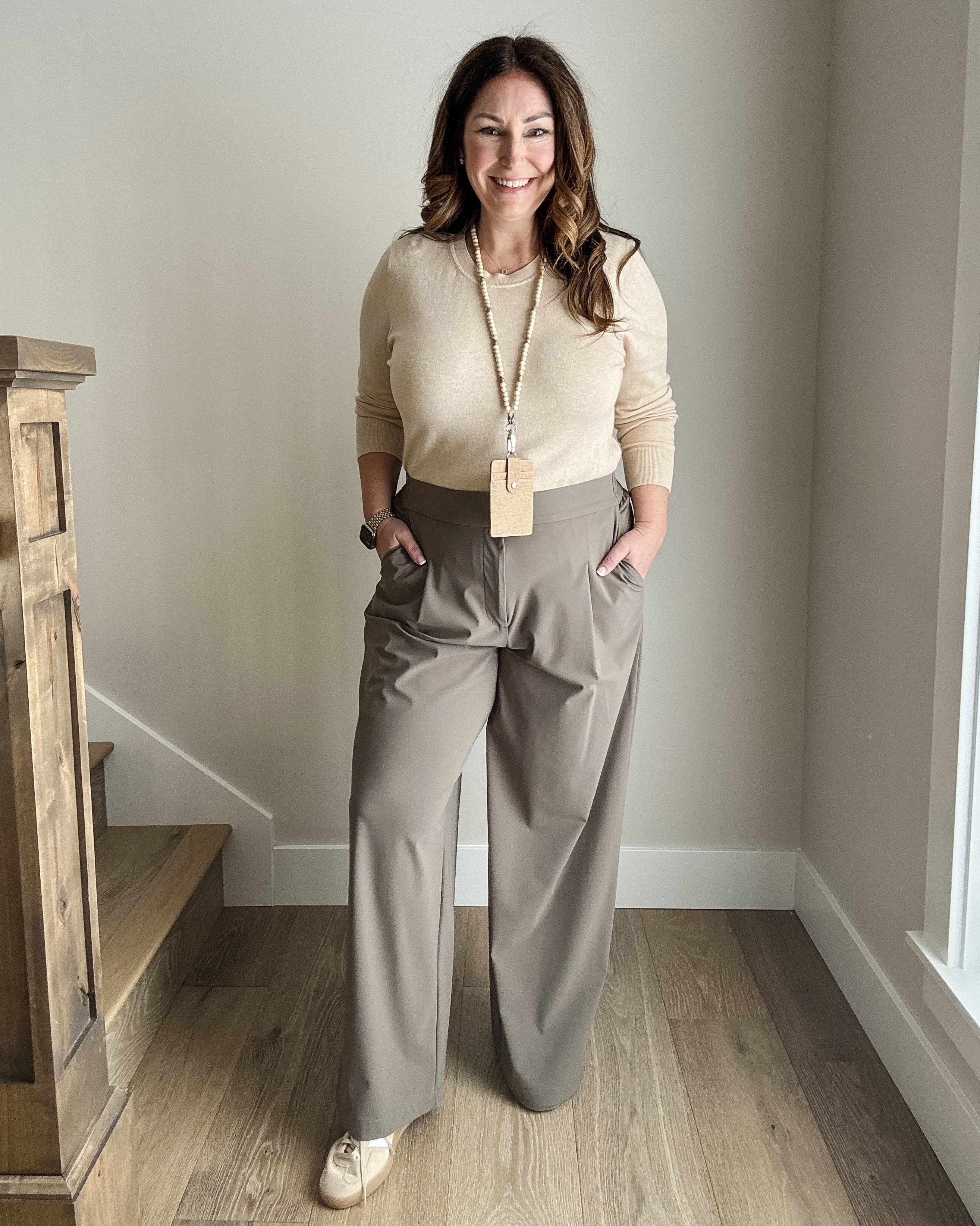 Lightweight sweater and mocha wide leg pants – relaxed and teacher-friendly
// Sweater in L, pants in size 14 size up if inbetween 

 

#LTKWorkwear #LTKMidsize #LTKFindsUnder50