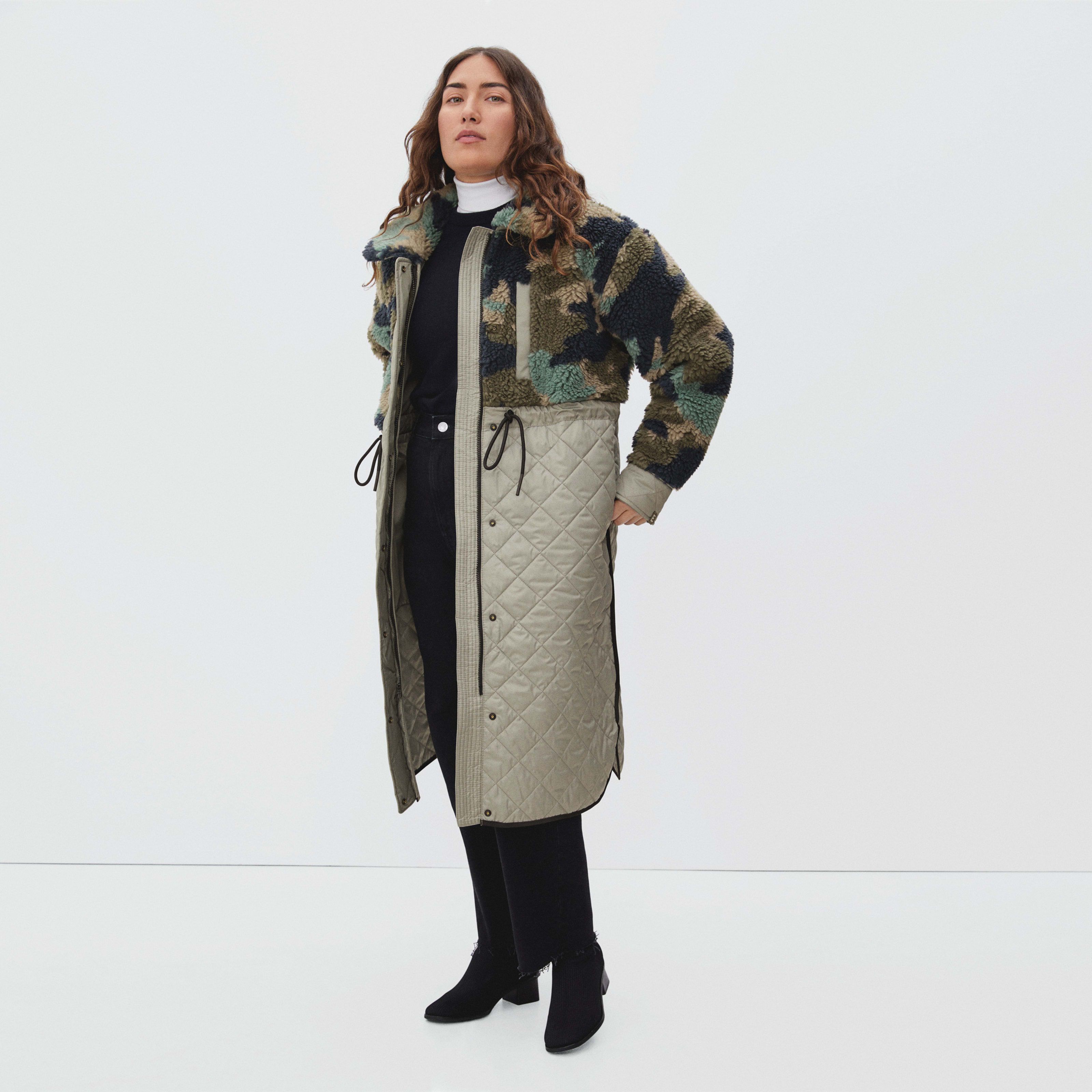 Women's Quilted Teddy Coat by Everlane in Camo, Size M | Everlane