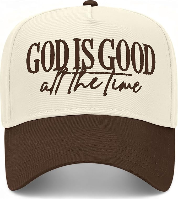 God is Good All The Time Script Vintage Trucker Hat | Premium Snapback Baseball Hat for Men & Wom... | Amazon (US)