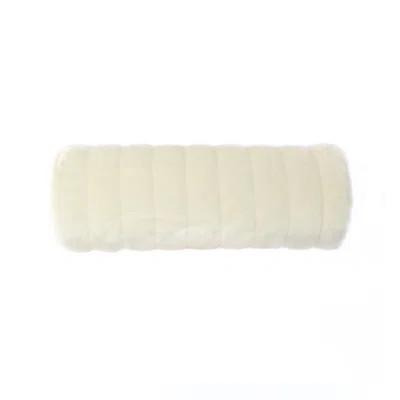 Kylie Faux Fur Bolster Pillow Everly Quinn Size: 9" x 26", Color: White | Wayfair North America