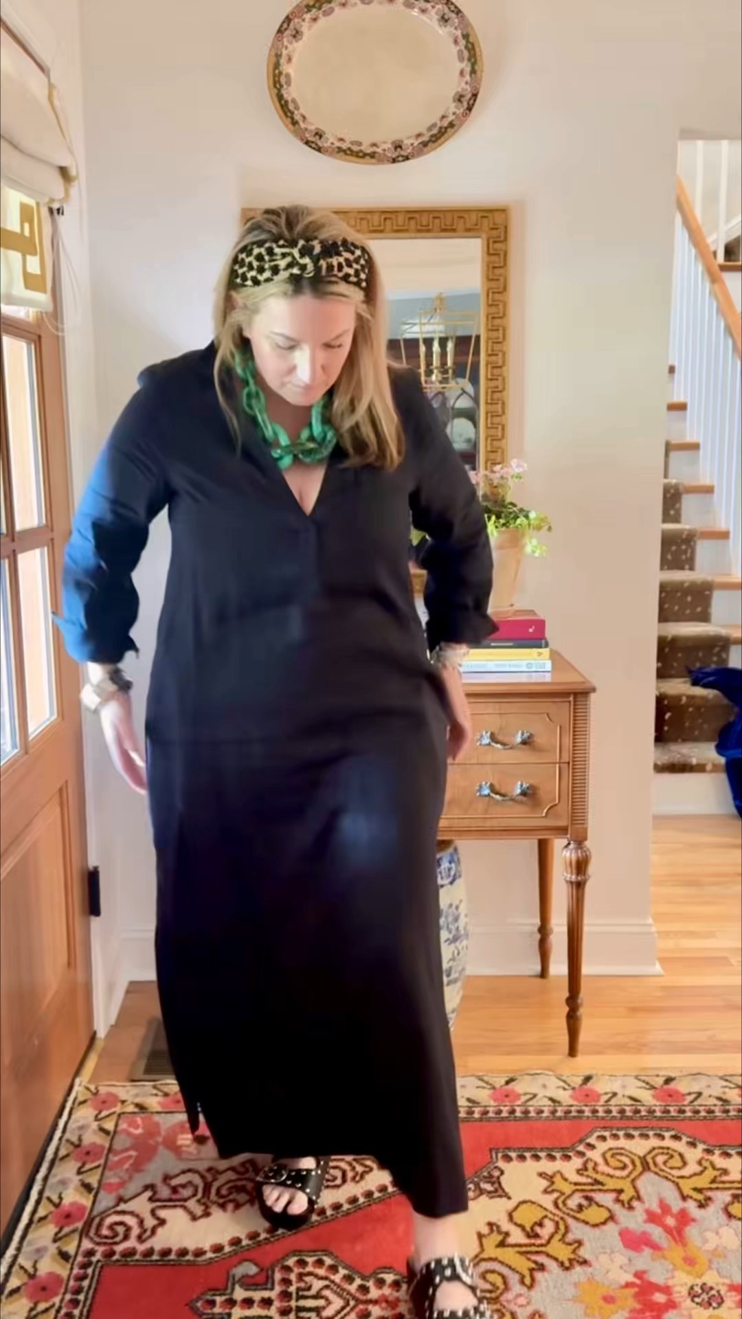 My go to linen dress for summer, runs large, I sized down one size 
Black linen caftan 
J.crew summer dress
Classic style 
Tuckernuck necklace
Loeffler Randal shoes 
Summer outfit 
Summer sandals 
Graduation dress 

#LTKMidsize #LTKOver40 #LTKSaleAlert