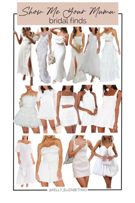 Bridal fashion finds from show me your Mumu 👰🏼‍♀️✨☁️


Bridal dresses, bridal outfits, bachelorette, mini white dresses, white dresses, wedding shower outfit 


#LTKfindsunder100 #LTKwedding #LTKSeasonal